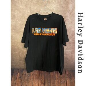 Harley Davidson-Las Vegas Men’s t-shirt-Size XL-100% cotton-EUC